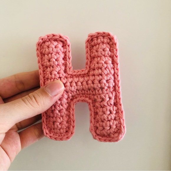 Handmade Other - Crochet Letter Custom Letter Monogram Crochet H Baby Shower Gift Nursery